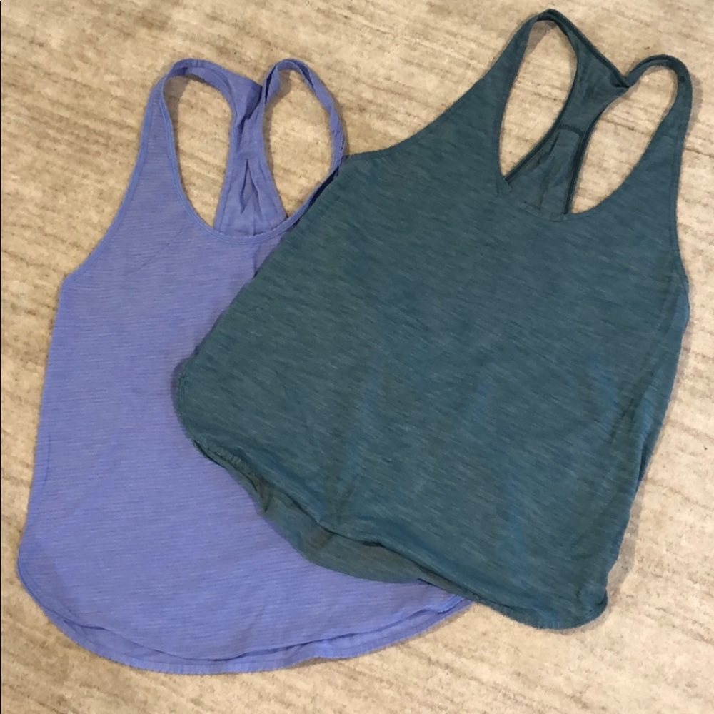 2 LuLuLemon racer back tops, size 8